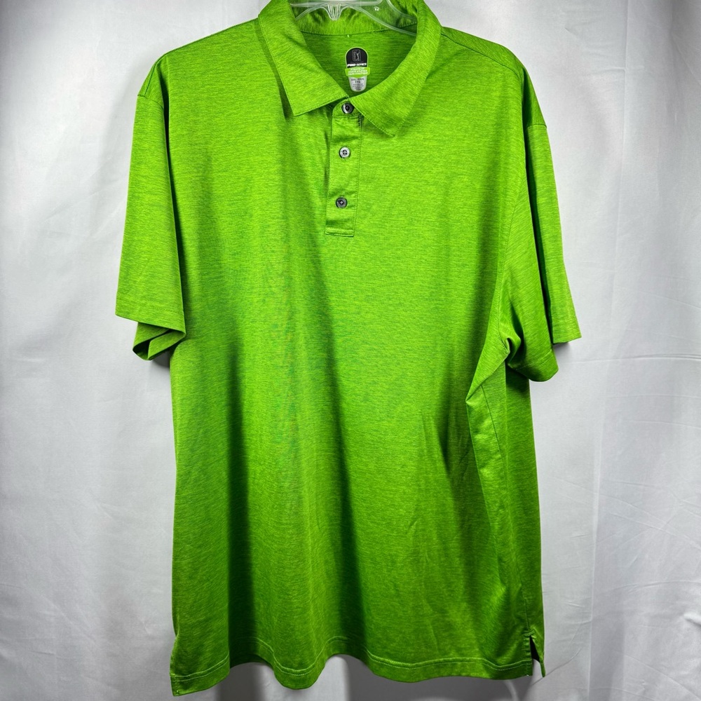 PGA Tour Pro Series Men’s XXL‎ Green Polo Golf Shirt Short Sleeve